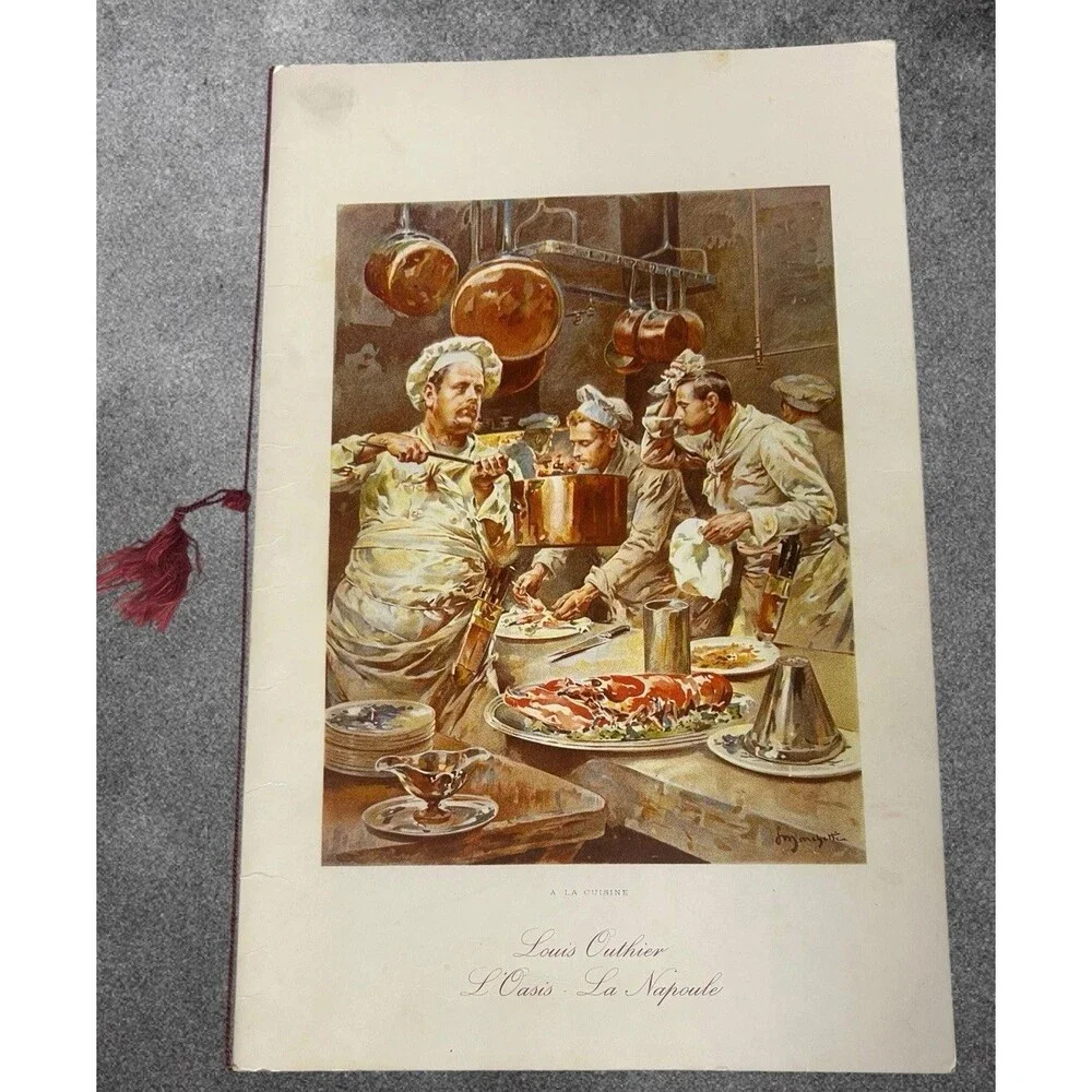 MENU MICHELIN RESTAU CHEF LOUIS OUTHIER L'OASIS NAPOULE 1979